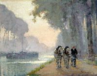  Chemin de halage, brume matinale 
